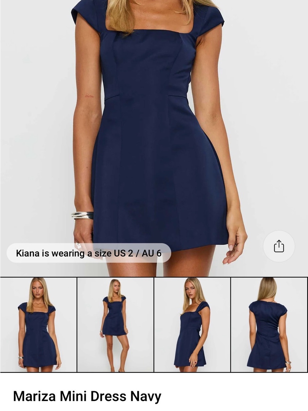 Princess Polly Mariza Mini Dress - Navy